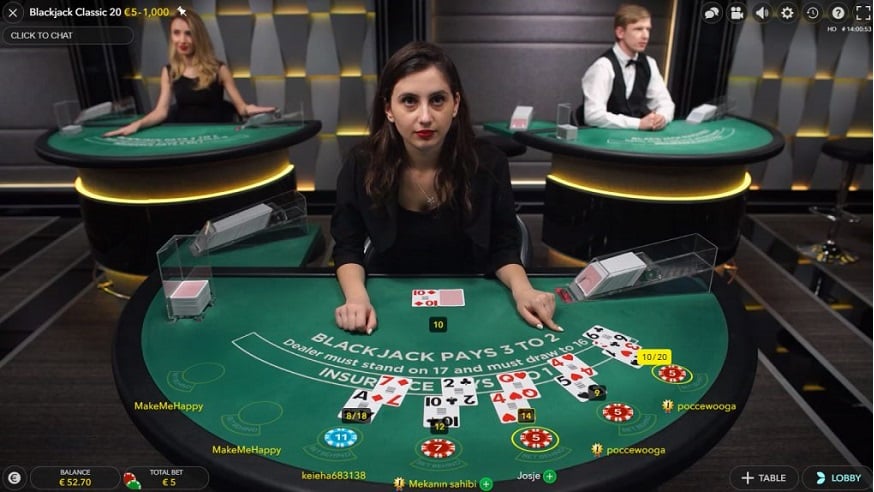 Live Blackjack - Best Evolution Gaming Casinos in Canada